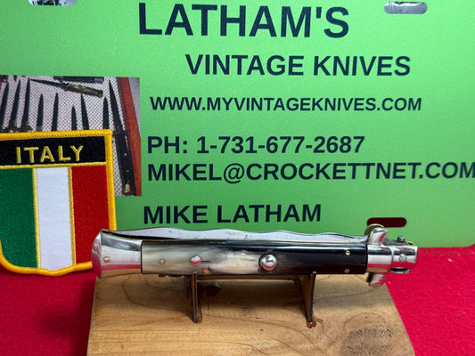 B. SVOBODA ITALY 1950-56 PICK LOCK STILETTO 28 CM KRISS BLADE ITALIAN AUTOMATIC KNIFE BRAZILIAN HORN HANDLES