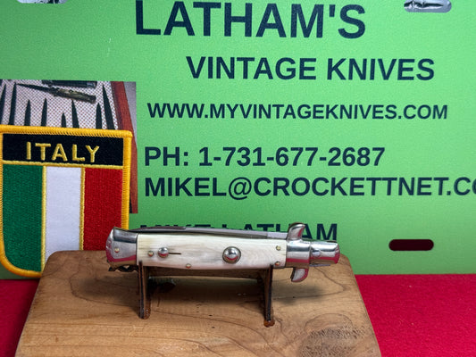 ROSTFREI 3 PATENT 1962-68 BO/BC STILETTO 18 CM ITALIAN AUTOMATIC KNIFE BRAZILIAN HORN HANDLES