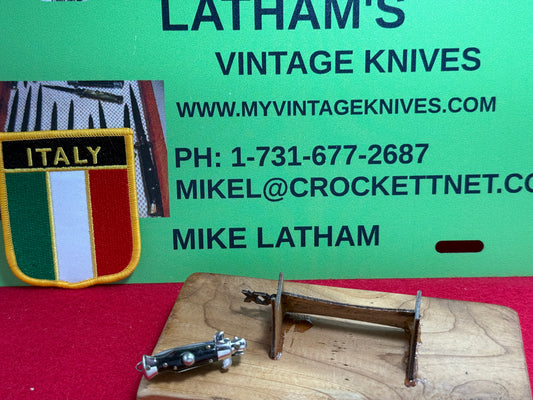 INOX ITALY PICK LOCK 1970-75 KEY CHAIN STILETTO 4 PIN ITALIAN AUTOMATIC KNIFE MIXED COLOR PLASTIC HANDLES