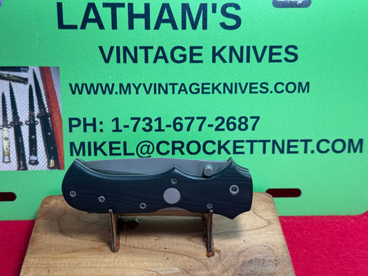 BOB CAT KNIVES ROBERT BROTHERS 1995 DOUBLE ACTION TACTICAL AUTOMATIC LIMITED EDITION CUSTOM AUTOMATIC KNIFE BLACK MICARTA HANDLES