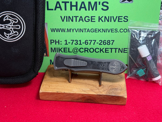 HAWK, G&G 2023 DEADLOCK Ti CUSTOM AUTOMATIC OTF MODEL "C" TACTICAL AUTOMATIC KNIFE FAT CARBON INSERTS IN TITANIUM BODY