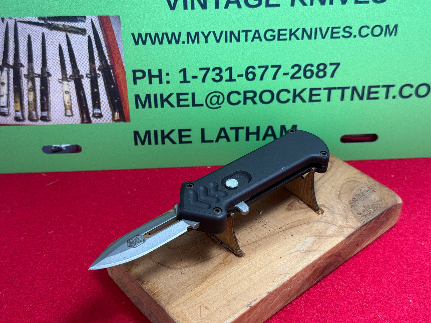 DALTON, ROB USA 1995-2002 TACTICAL AUTOMATIC MINI CUPID OTF SINGLE CUSTOM AUTOMATIC KNIFE ALL METAL HANDLES