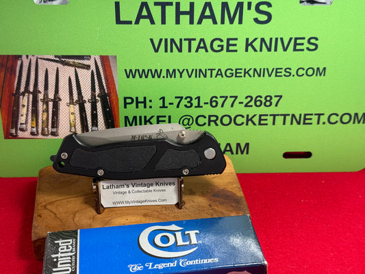 COLT M16-K D/A 1995-2000 CT 30 TACTICAL AUTOMATIC KNIFE BLACK METAL HANDLES NIB