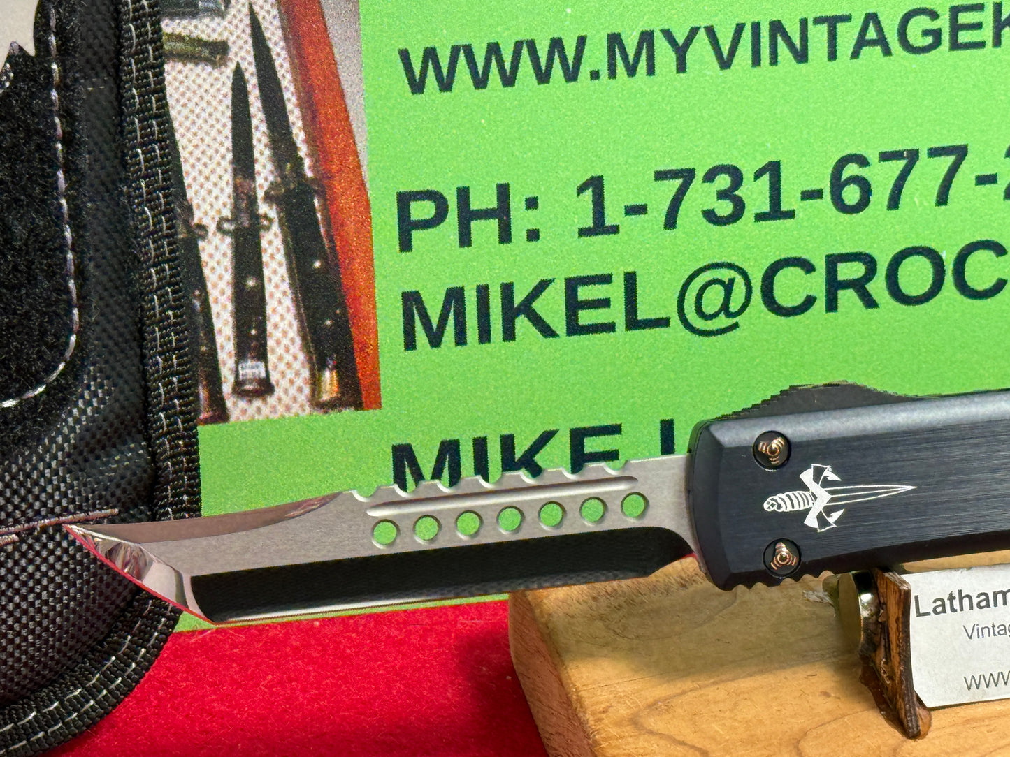 MICROTECH CUSTOM MARFIONE ULTRATECH HELLHOUND 03/2019 TANTO M390 MIRROR POLISHED BLADE TACTICAL AUTOMATIC KNIFE COPPER RINGED HARDWARE