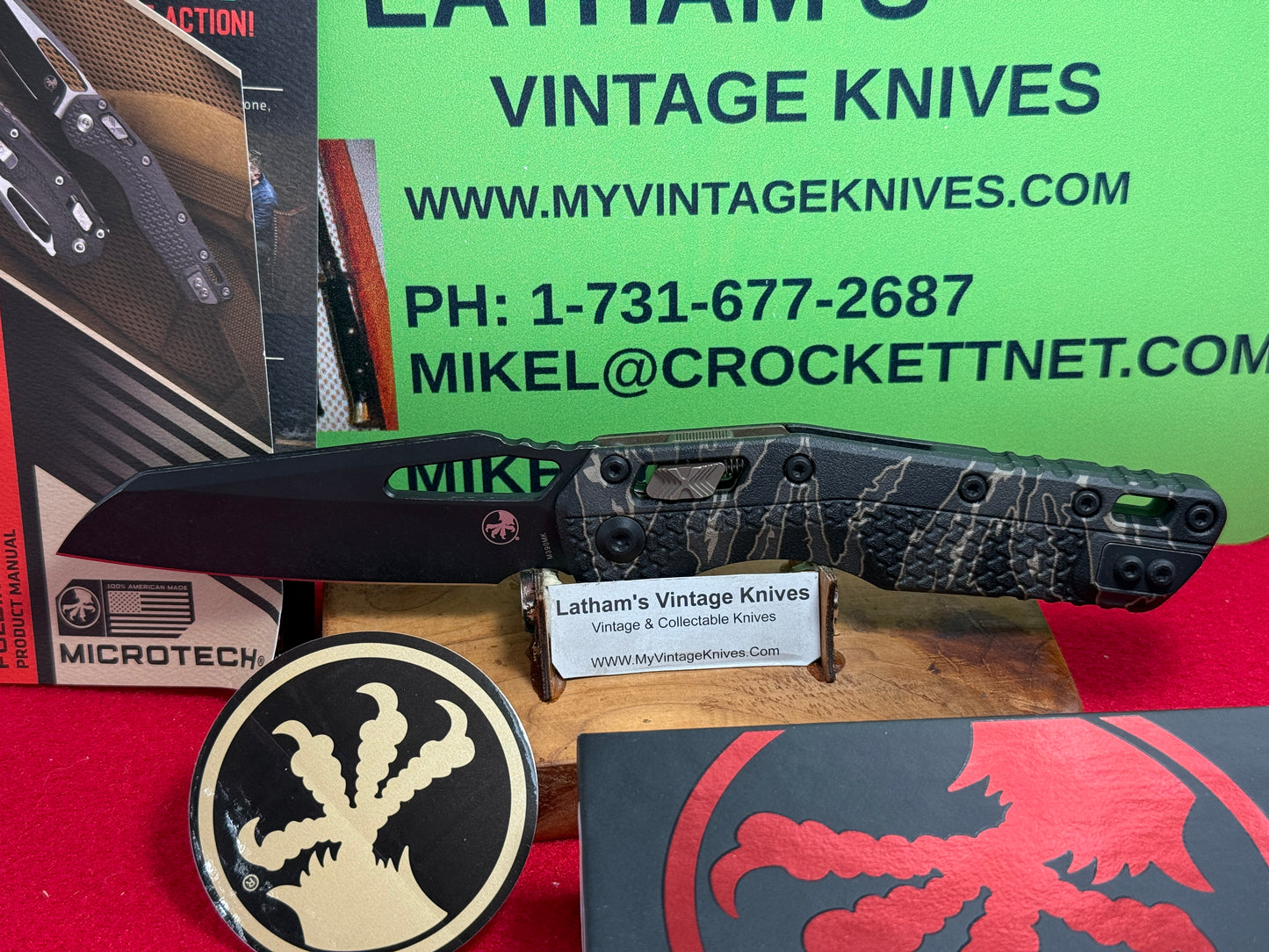 MICROTECH USA 2025 MSI S/E TRI-GRIP NRA 210T-1 PMNRA MANUAL OPEN/CLOSE KNIFE POLYMER TIGER STRIPE CAMO STANDARD APOCALYPTIC HANDLES