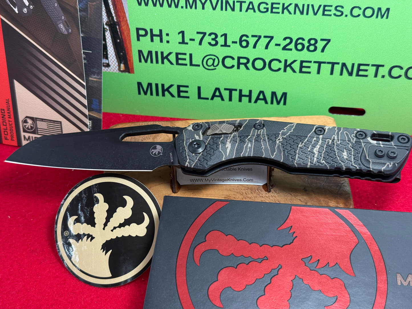 MICROTECH USA 2025 MSI S/E TRI-GRIP NRA 210T-1 PMNRA MANUAL OPEN/CLOSE KNIFE POLYMER TIGER STRIPE CAMO STANDARD APOCALYPTIC HANDLES