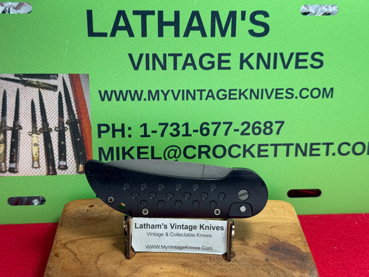 DALTON, ROB "STERILE" CUSTOM 1998-2005 SKIN WALKER CUSTOM AUTOMATIC KNFIE BLACK COMPOSIT HANDLES