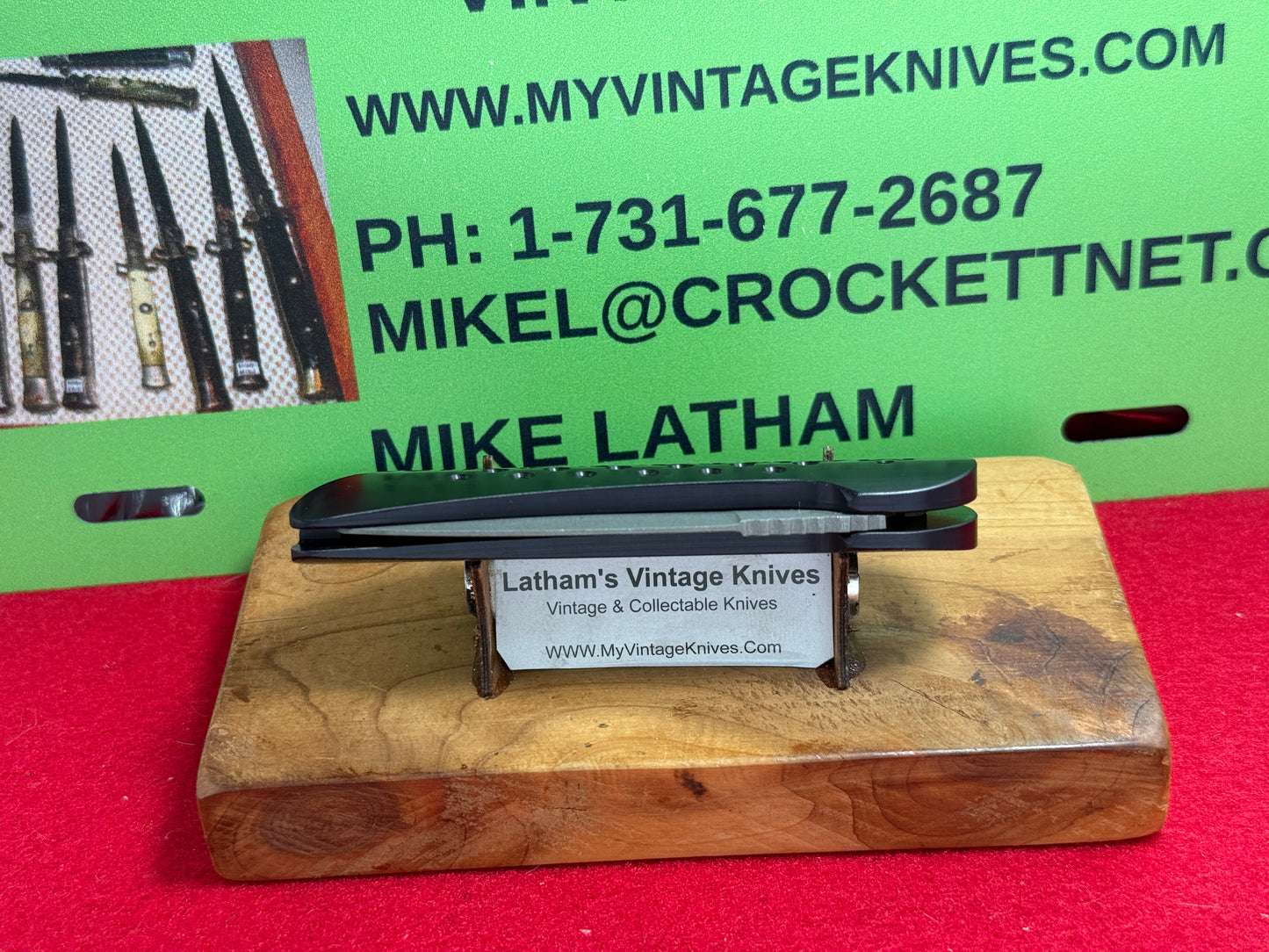 DALTON, ROB "STERILE" CUSTOM 1998-2005 SKIN WALKER CUSTOM AUTOMATIC KNFIE BLACK COMPOSIT HANDLES