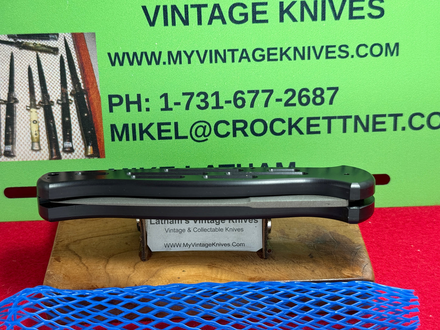 DALTON, ROB CUSTOM 1996-2000 LARGE AFO TACTICAL AUTOMATIC MILITARY CUSTOM AUTOMATIC KNIFE BLACK METAL GRAY MATE FINISH BLADE
