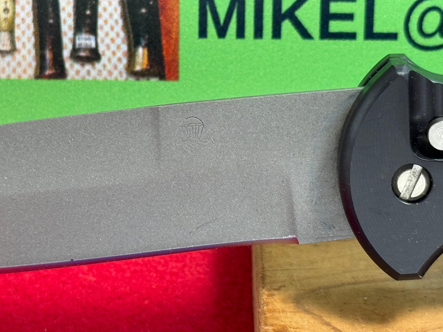 DALTON, ROB CUSTOM 1996-2000 LARGE AFO TACTICAL AUTOMATIC MILITARY CUSTOM AUTOMATIC KNIFE BLACK METAL GRAY MATE FINISH BLADE