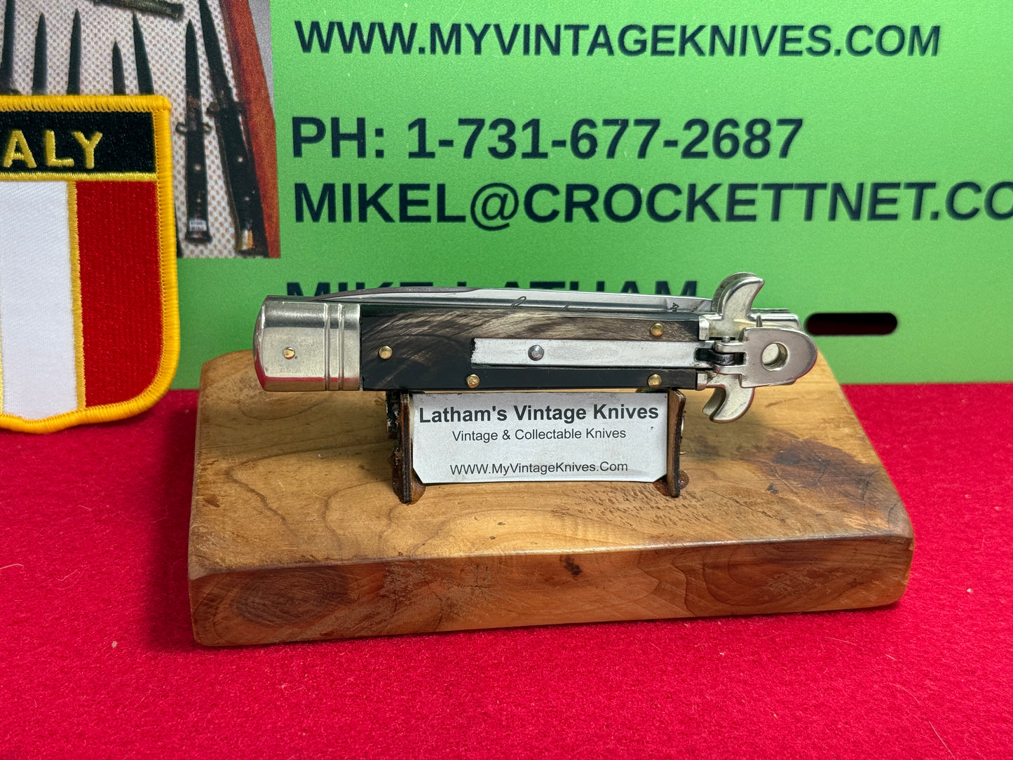 AKC ITALY LEVERLETTO 2005-2010 LEVER AUTOMATIC ITALIAN AUTOMATIC KNIFE BUFFALO HORN HANDLES