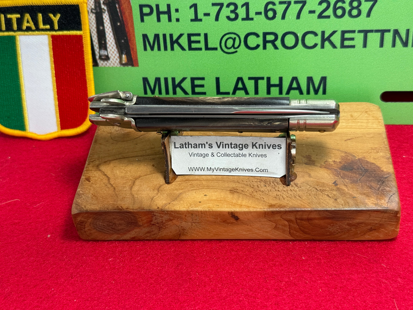 AKC ITALY LEVERLETTO 2005-2010 LEVER AUTOMATIC ITALIAN AUTOMATIC KNIFE BUFFALO HORN HANDLES
