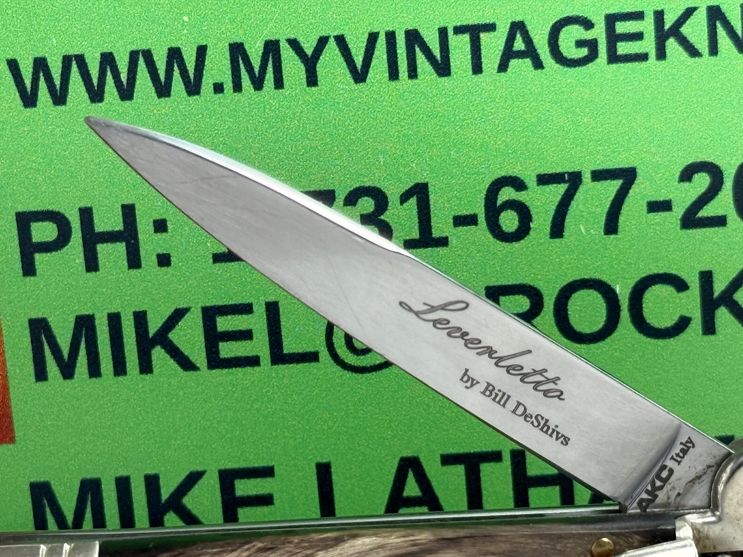 AKC ITALY LEVERLETTO 2005-2010 LEVER AUTOMATIC ITALIAN AUTOMATIC KNIFE BUFFALO HORN HANDLES