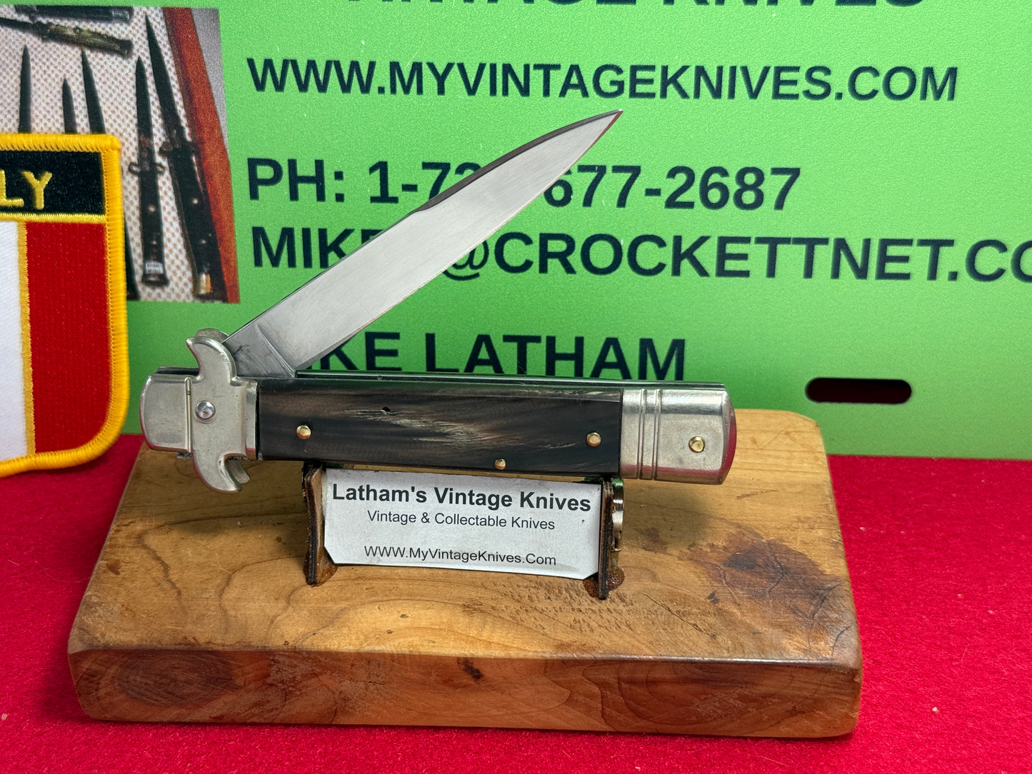 AKC ITALY LEVERLETTO 2005-2010 LEVER AUTOMATIC ITALIAN AUTOMATIC KNIFE BUFFALO HORN HANDLES