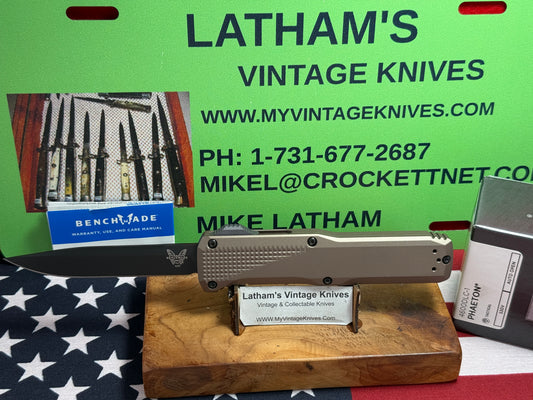 BENCHMADE USA 2025 OTF PHAETON 4600DLC-1 TACTICAL AUTOMATIC KNIFE METAL HANDLES