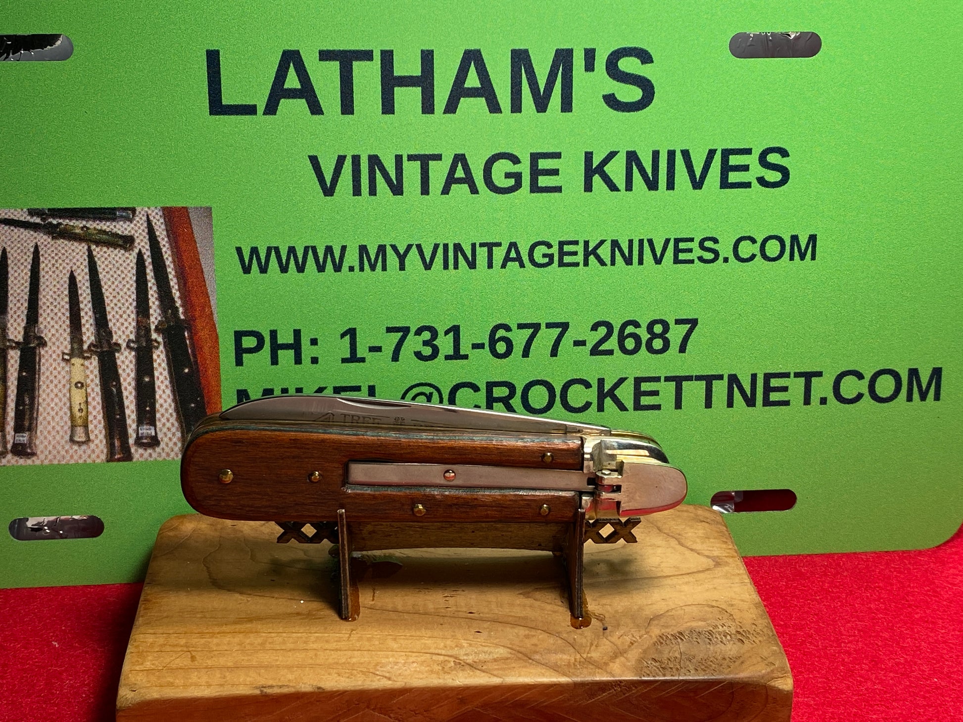 German Boker 712R Vintage Tree Brand Leverlock Autometic Knife
