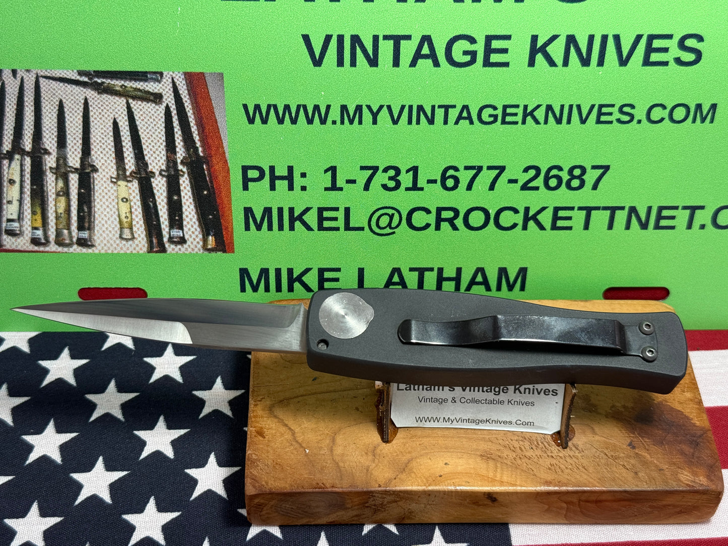 S.W.A.T.(SPECIALIZED WEAPONS BY ADVANCED TECHNOLOGIES) USA CUSTOM AUTOMATIC 2008-2012 TACTICAL AUTOMATIC KNIFE 1 OF 100 FIRST RUN BLACK METAL HANDLES