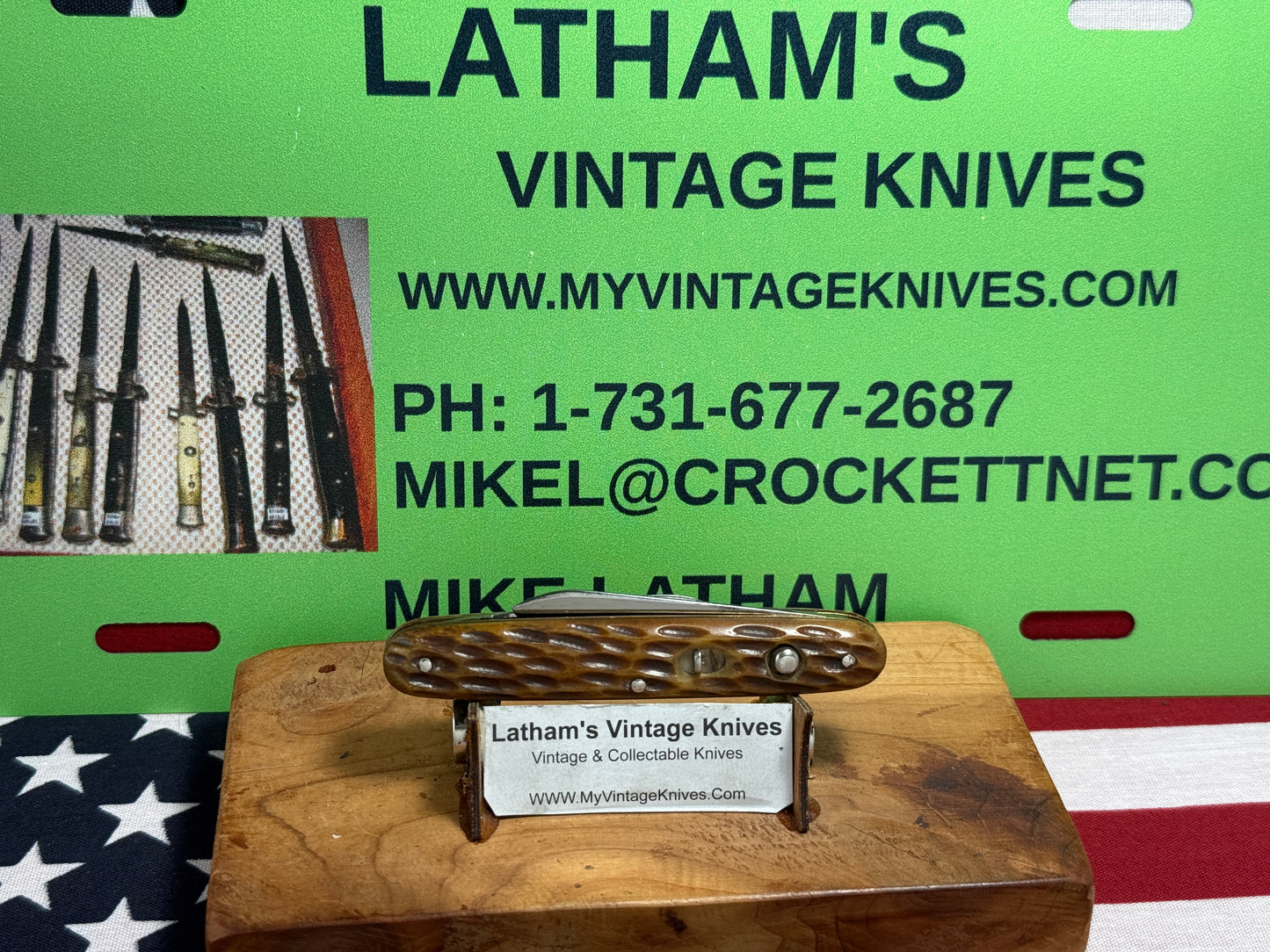 REMINGTON UMC 1920-40 TWIN BLADE R8063 DOUBLE BUTTON VINTAGE AMERICAN AUTOMATIC 3 3/8" KNIFE JIGGED BONE HANDLES