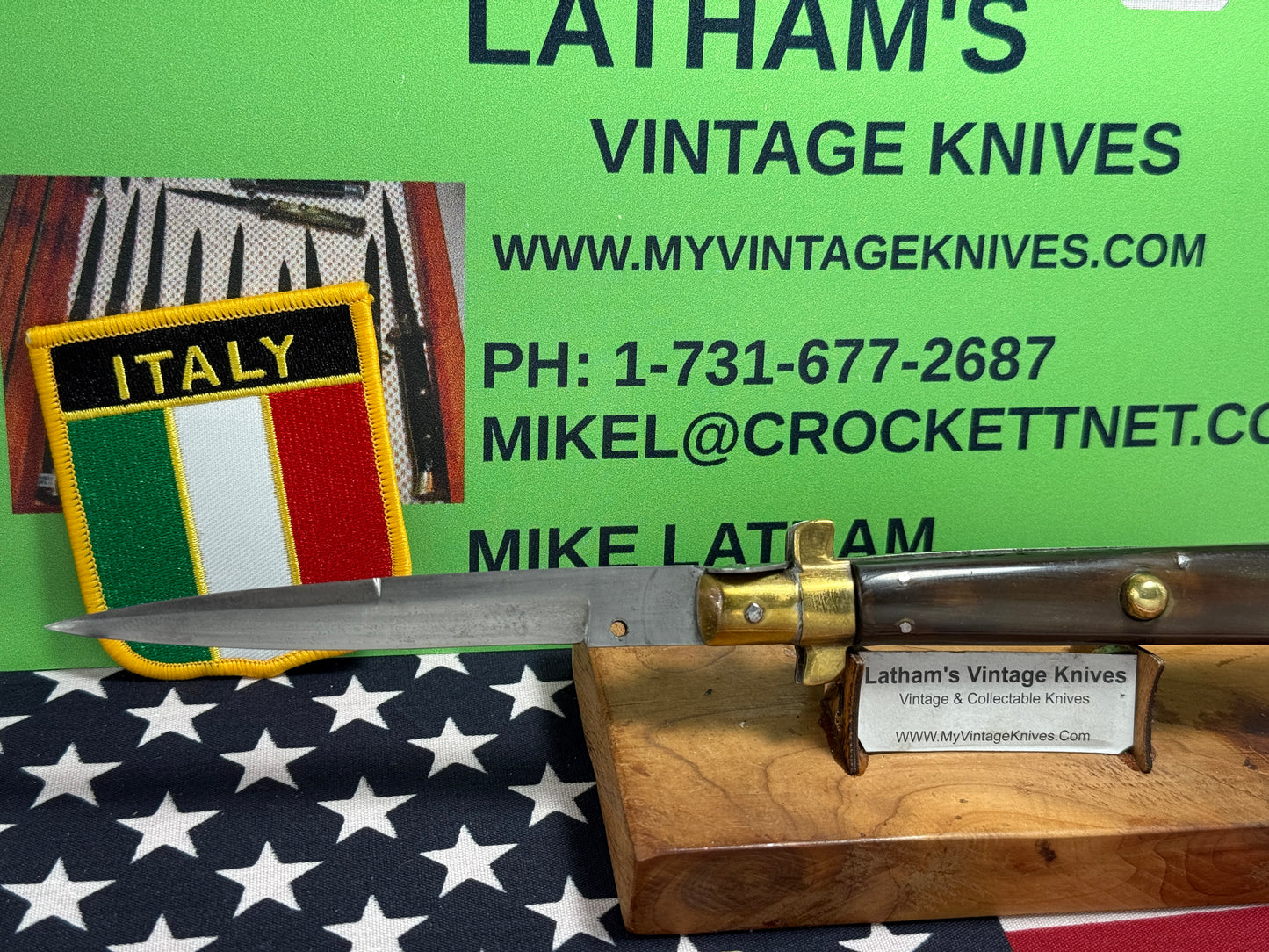 STERILE "G. BAUTTO" ITALIAN FROSOLONE 1930-38 PICK LOCK ITALIAN AUTOMATIC KNIFE BUFFALO HORN HANDLES