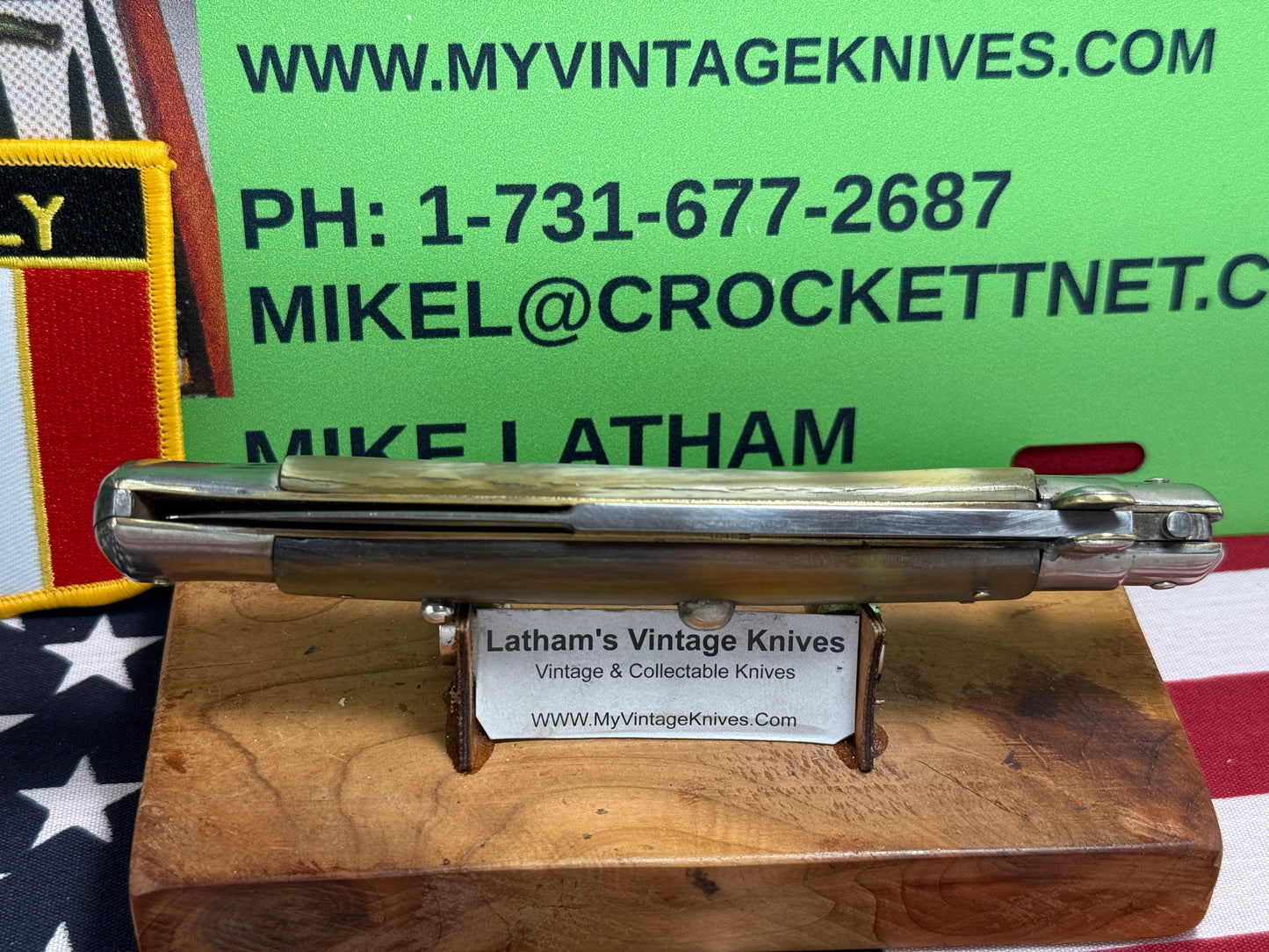 LATAMA ITALY 1950-56 PICK LOCK STILETTO 28 CM ITALIAN AUTOMATIC KNIFE BRAZILIAN HORN HANDLES