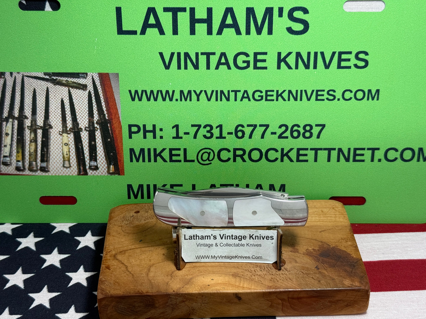 ALSDORF, MIKE CUSTOM KNIVES 2023 SLIP JOINT INTERFRAME JACK KNIFE CUSTOM MANUAL OPEN KNIFE PEARL HANDLES