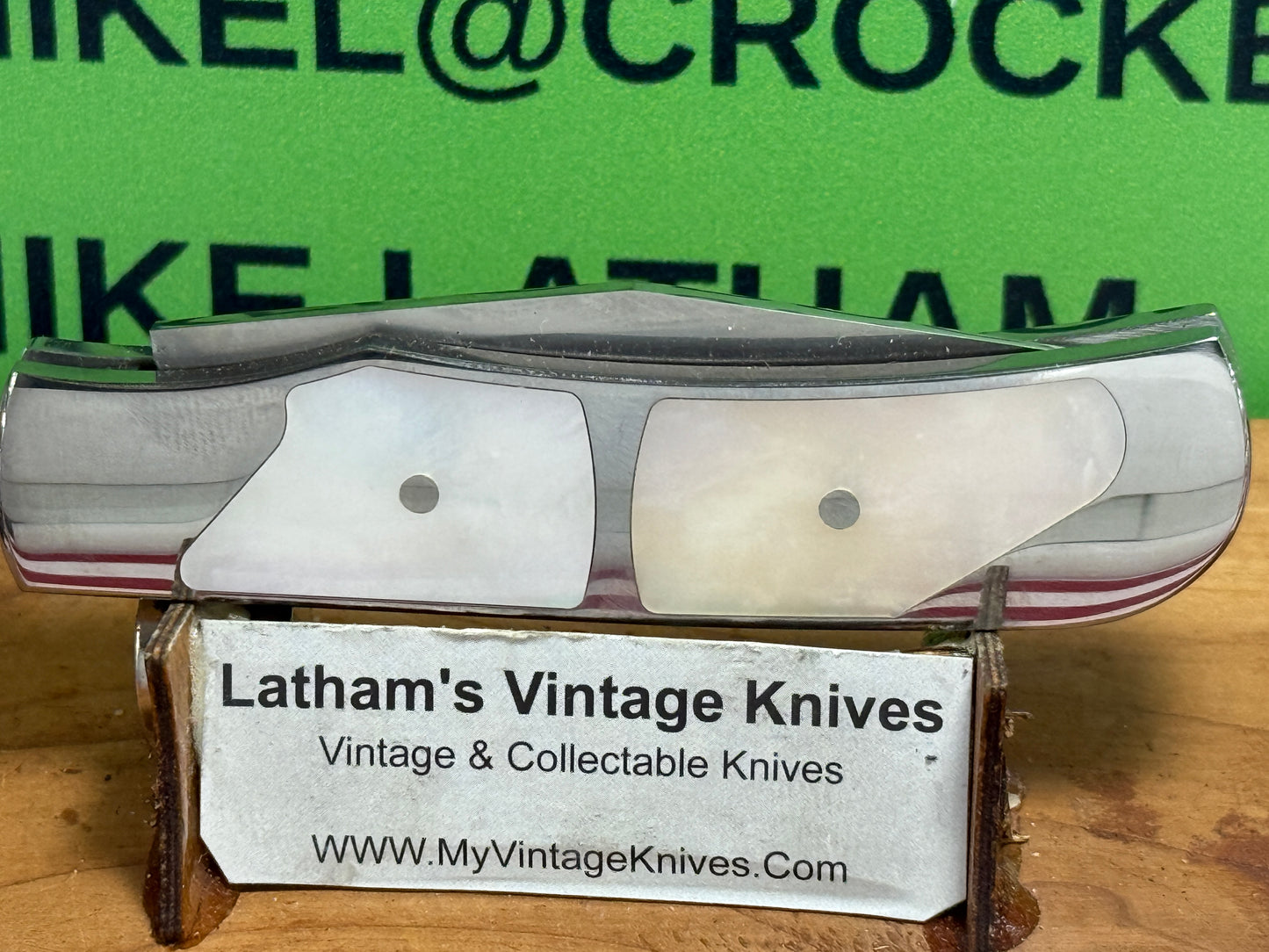 ALSDORF, MIKE CUSTOM KNIVES 2023 SLIP JOINT INTERFRAME JACK KNIFE CUSTOM MANUAL OPEN KNIFE PEARL HANDLES