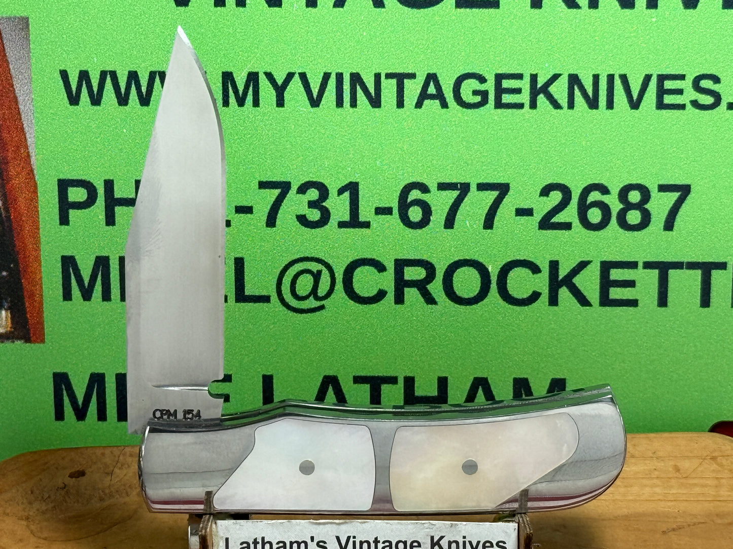 ALSDORF, MIKE CUSTOM KNIVES 2023 SLIP JOINT INTERFRAME JACK KNIFE CUSTOM MANUAL OPEN KNIFE PEARL HANDLES