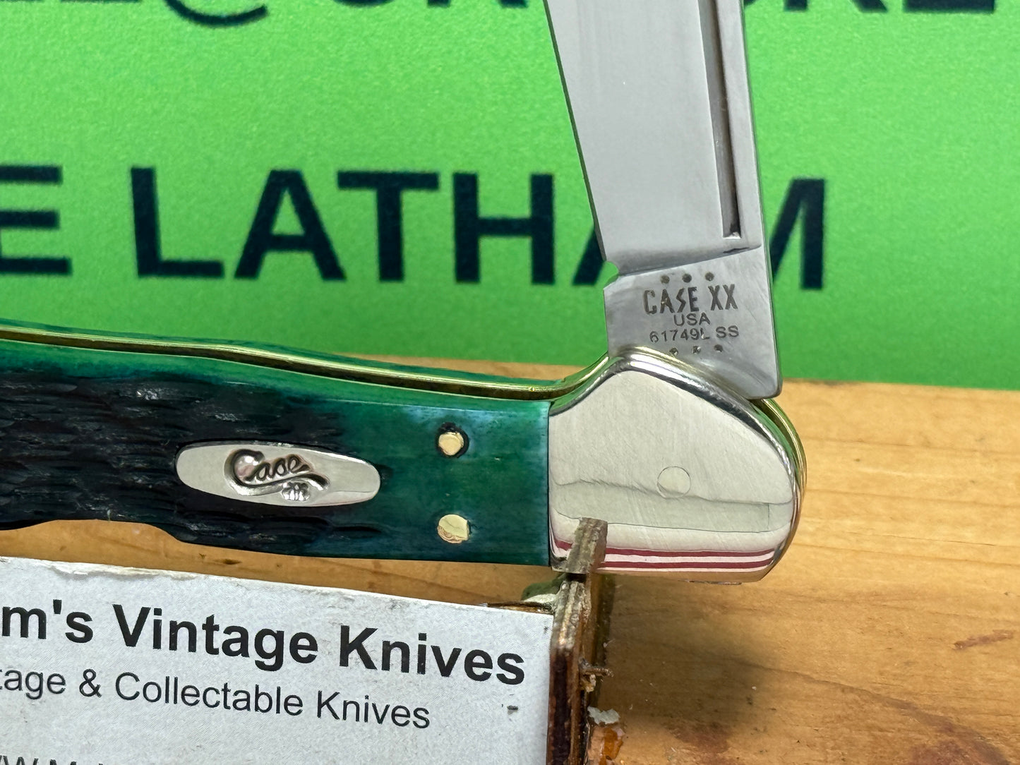 CASE XX USA 2024 MINI COPPERLOCK 61749LSS "CUSTOM AUTOMATIC CONVERTED" D/A AMERICAN AUTOMATIC KNIFE KY BLUEGRASS BONE HANDLES