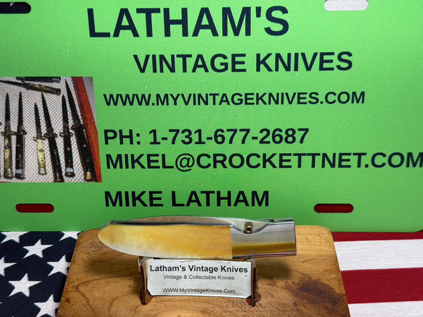 HARA, KOJI CUSTOM KNIVES JAPAN 2005-2008 ERA LINERLOCK FOLDER CUSTOM MANUAL OPEN KNIFE GOLD PEARL HANDLES