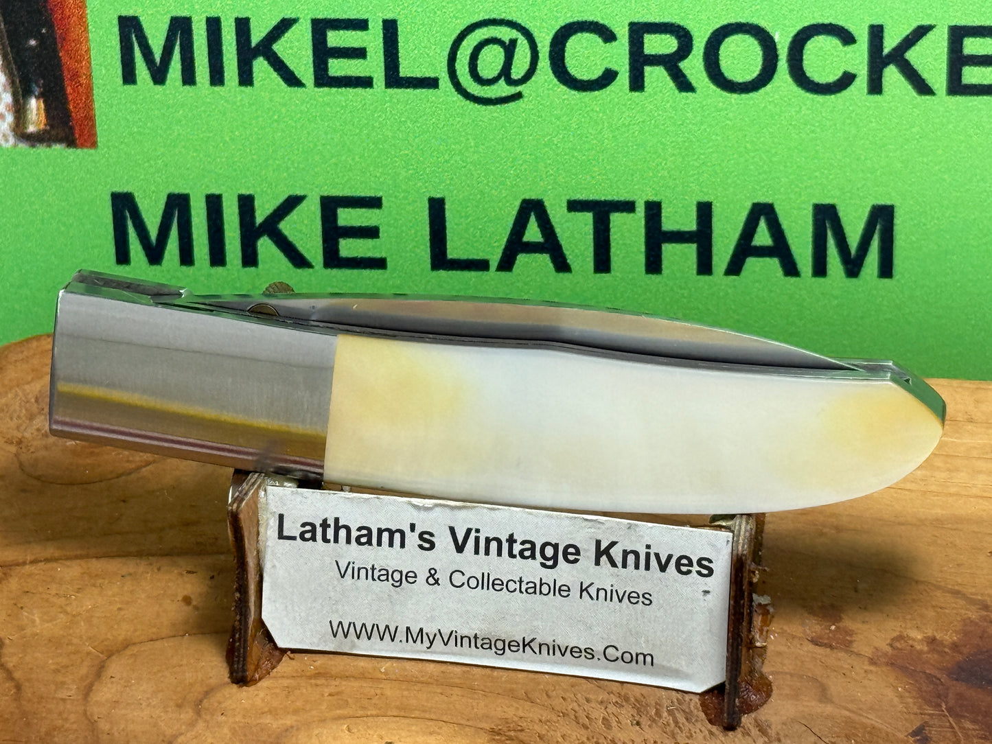 HARA, KOJI CUSTOM KNIVES JAPAN 2005-2008 ERA LINERLOCK FOLDER CUSTOM MANUAL OPEN KNIFE GOLD PEARL HANDLES