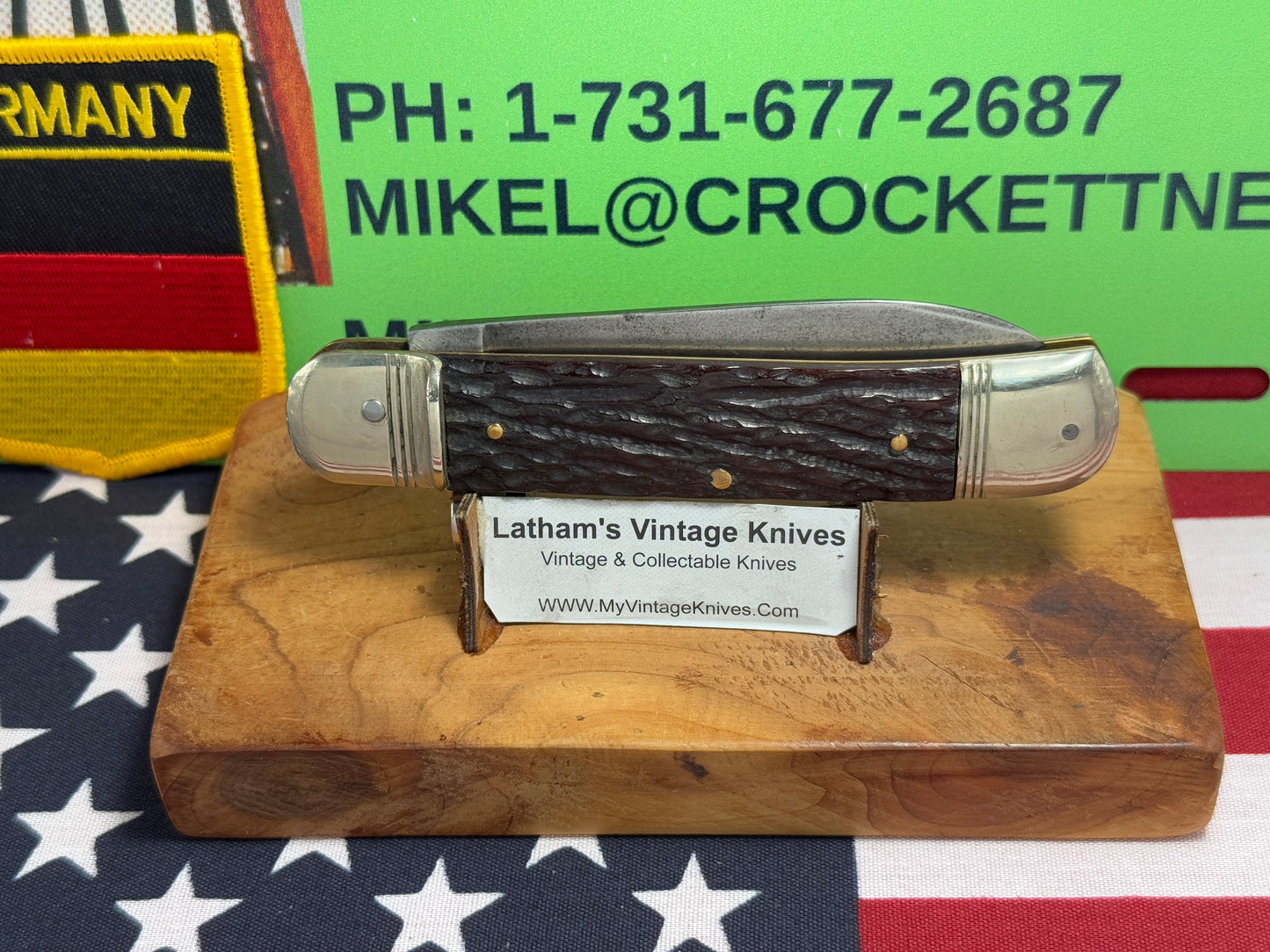 MADE IN GERMANY 1955-65 LEVER AUTOMATIC SPRINGER 11 CM GERMAN AUTOMATIC KNIFE BLACK BONE HANDLES CLEARANCE ITEM!!