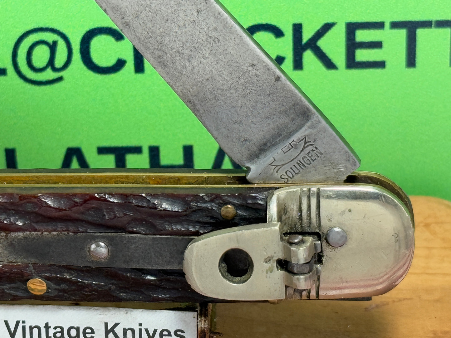 MADE IN GERMANY 1955-65 LEVER AUTOMATIC SPRINGER 11 CM GERMAN AUTOMATIC KNIFE BLACK BONE HANDLES CLEARANCE ITEM!!