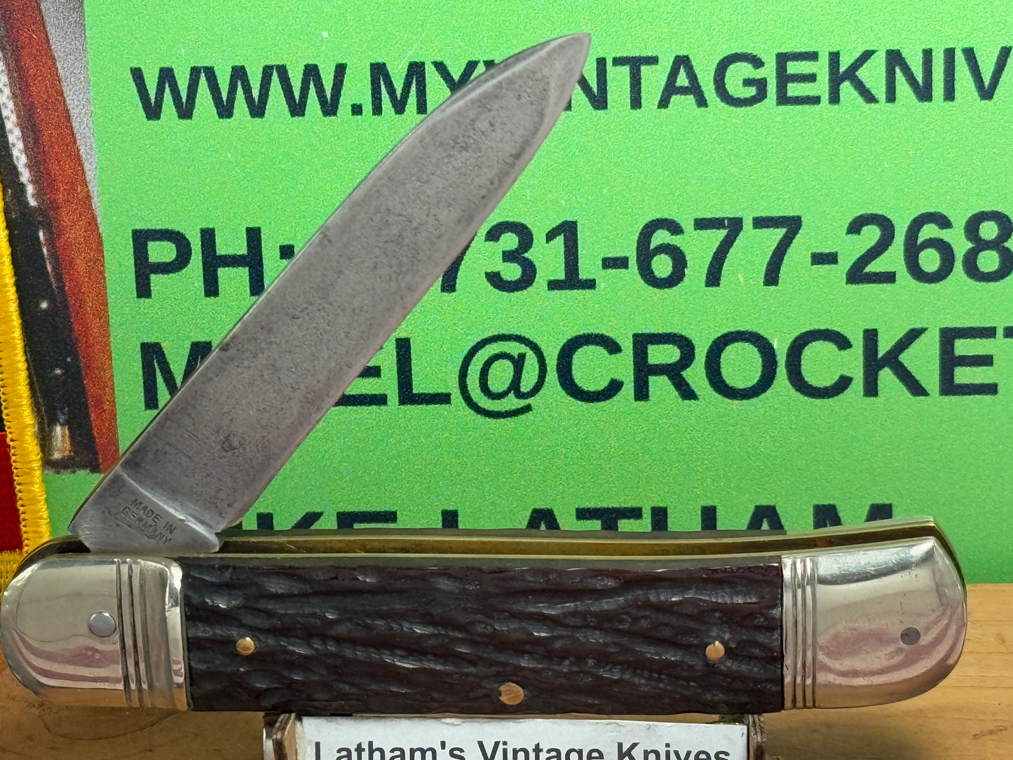 MADE IN GERMANY 1955-65 LEVER AUTOMATIC SPRINGER 11 CM GERMAN AUTOMATIC KNIFE BLACK BONE HANDLES CLEARANCE ITEM!!