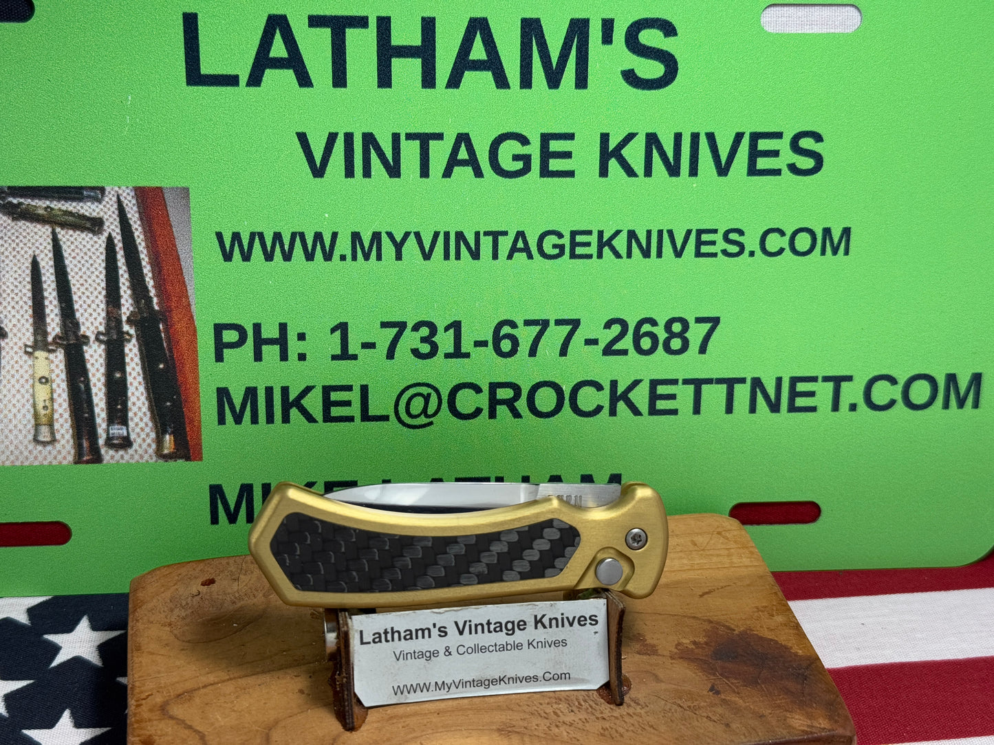 BURN KNIVES, PAUL PANAK, 2020 SMALL SIDE OPENING TACTICAL WITH MIRROR POLISHED BLADE CUSTOM AUTOMATIC KNIFE METAL HANDLES WITH CARBON FIBER INSERTS