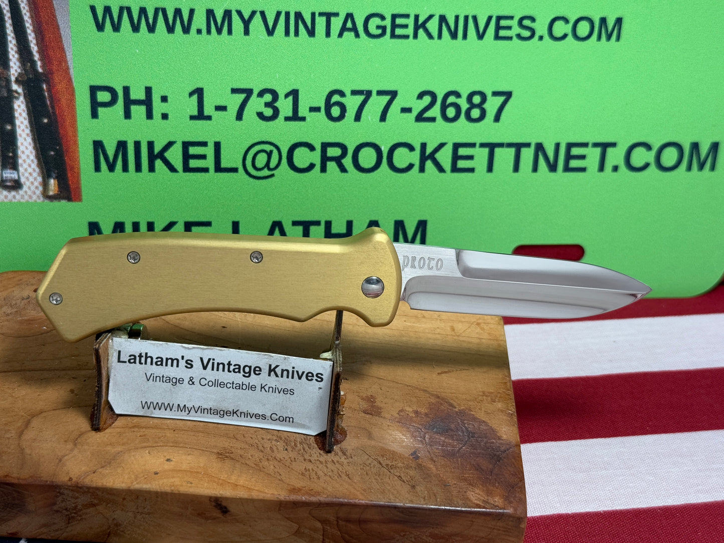 BURN KNIVES, PAUL PANAK, 2020 SMALL SIDE OPENING TACTICAL WITH MIRROR POLISHED BLADE CUSTOM AUTOMATIC KNIFE METAL HANDLES WITH CARBON FIBER INSERTS