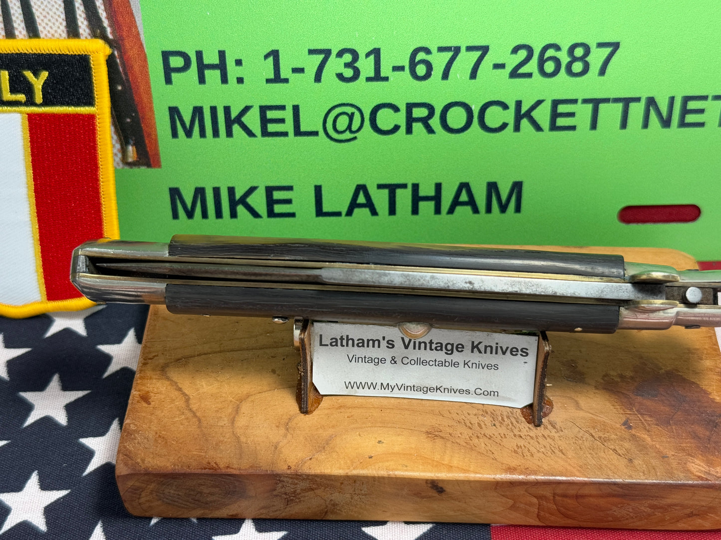 EIG CUTLERY ITALY 1950-57 PICK LOCK STILETTO 28 CM ITALIAN AUTOMATIC KNIFE BUFFALO HORN HANDLES