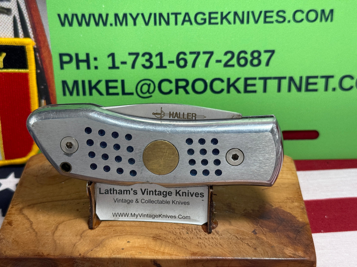 HALLER PATENT 1975-85 GERMAN SECERT POLICE HRC 58 LOCK BACK ITALIAN AUTOMATIC KNIFE ALL METAL HANDLES