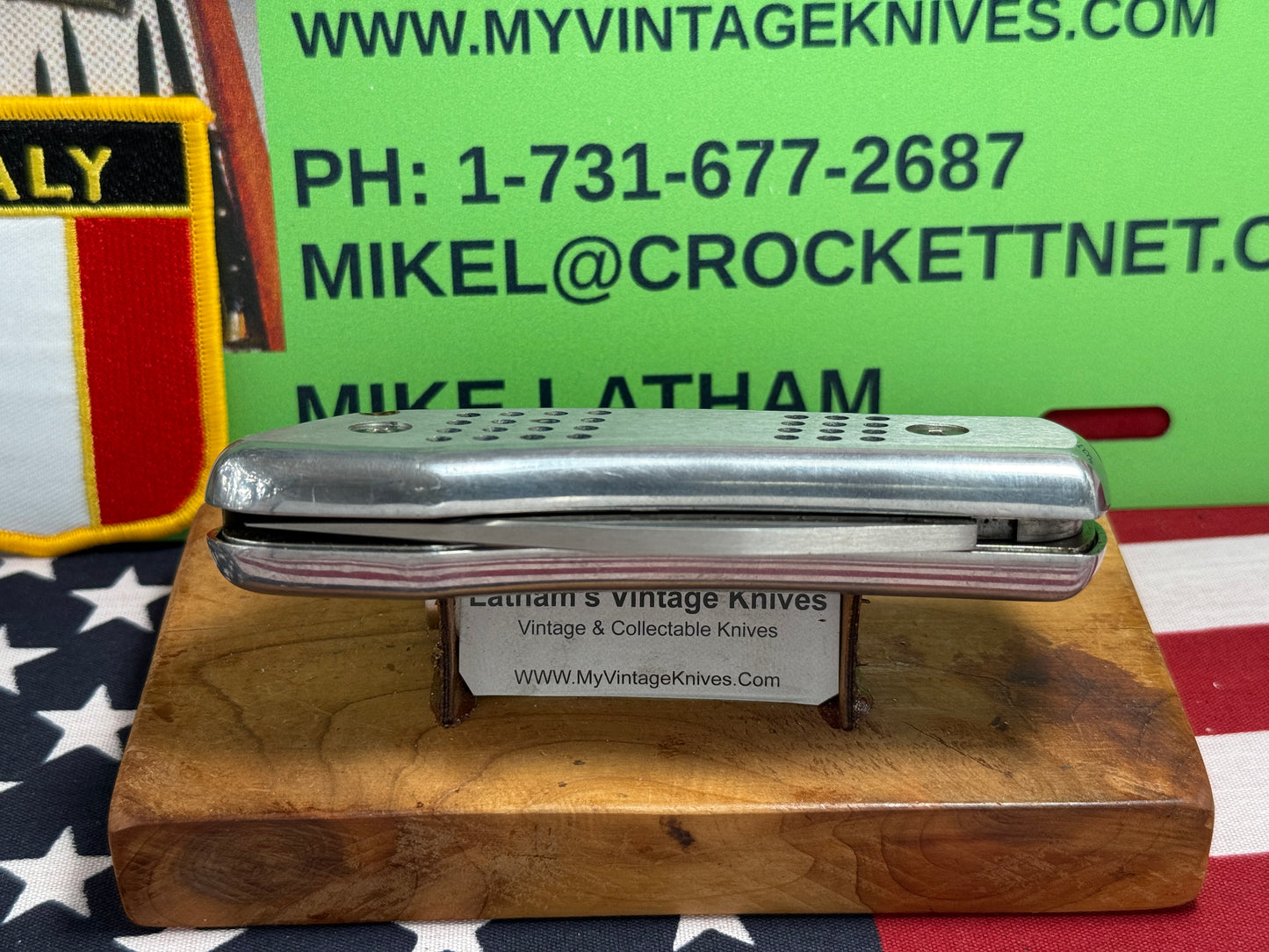 HALLER PATENT 1975-85 GERMAN SECERT POLICE HRC 58 LOCK BACK ITALIAN AUTOMATIC KNIFE ALL METAL HANDLES