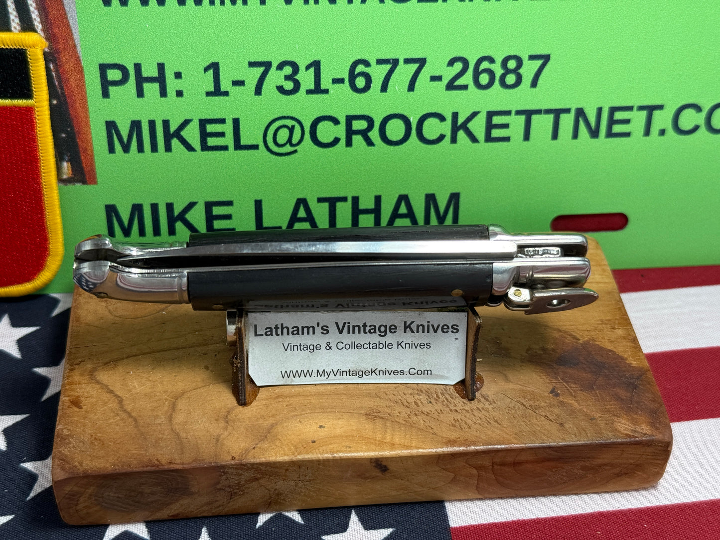 DAVID ROSTFREI ITALY 1999-2005 LEVER AUTOMATIC BIRD'S HEAD ITALIAN AUTOMATIC KNIFE BUFFALO HORN HANDLES