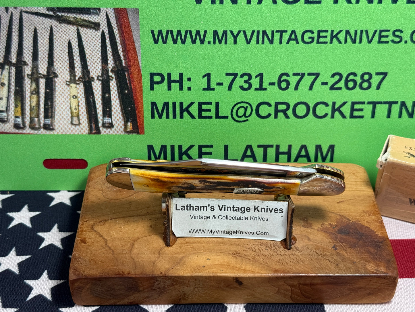 CASE XX USA, W.R. CASE 1998 COPPERLOCK 51549L SS LIMITED EDITON 1998 FLORIDA COLLECTORS CLUB  1 OF 1 CONVERTED AMERICAN AUTOMATIC D/A CUSTOM AUTOMATIC KNIFE STAG HANDLES