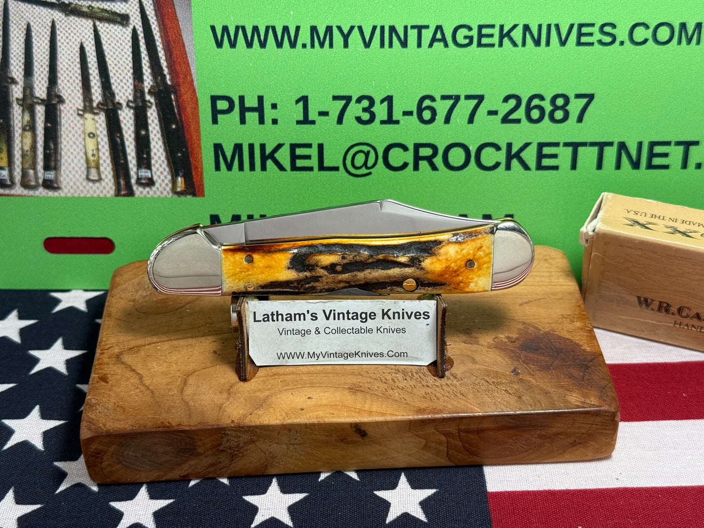 CASE XX USA, W.R. CASE 1998 COPPERLOCK 51549L SS LIMITED EDITON 1998 FLORIDA COLLECTORS CLUB  1 OF 1 CONVERTED AMERICAN AUTOMATIC D/A CUSTOM AUTOMATIC KNIFE STAG HANDLES