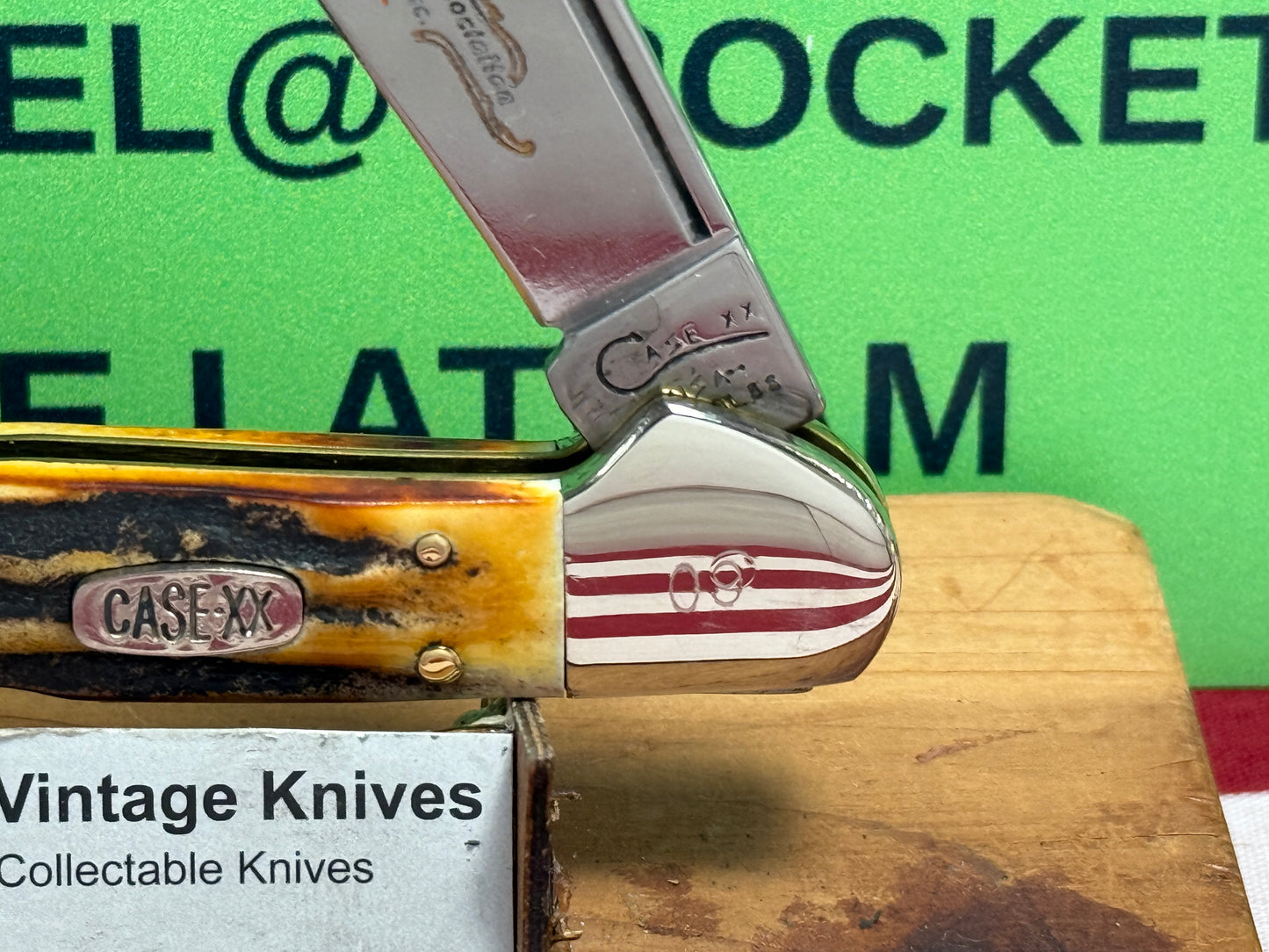 CASE XX USA, W.R. CASE 1998 COPPERLOCK 51549L SS LIMITED EDITON 1998 FLORIDA COLLECTORS CLUB  1 OF 1 CONVERTED AMERICAN AUTOMATIC D/A CUSTOM AUTOMATIC KNIFE STAG HANDLES