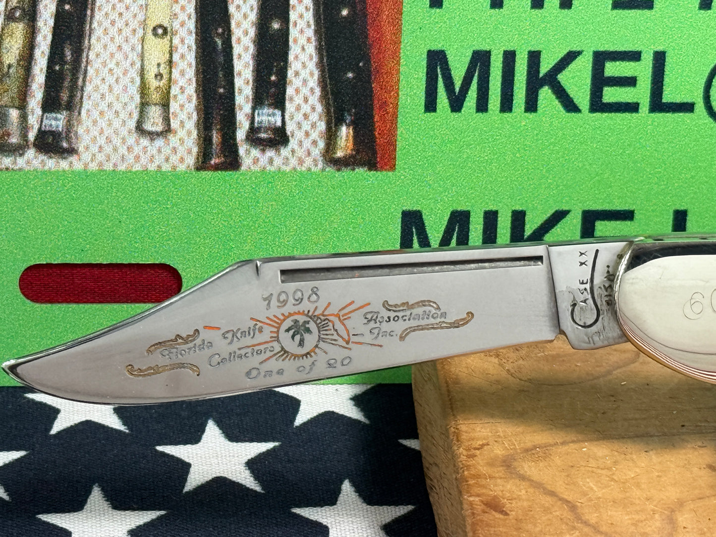 CASE XX USA, W.R. CASE 1998 COPPERLOCK 51549L SS LIMITED EDITON 1998 FLORIDA COLLECTORS CLUB  1 OF 1 CONVERTED AMERICAN AUTOMATIC D/A CUSTOM AUTOMATIC KNIFE STAG HANDLES