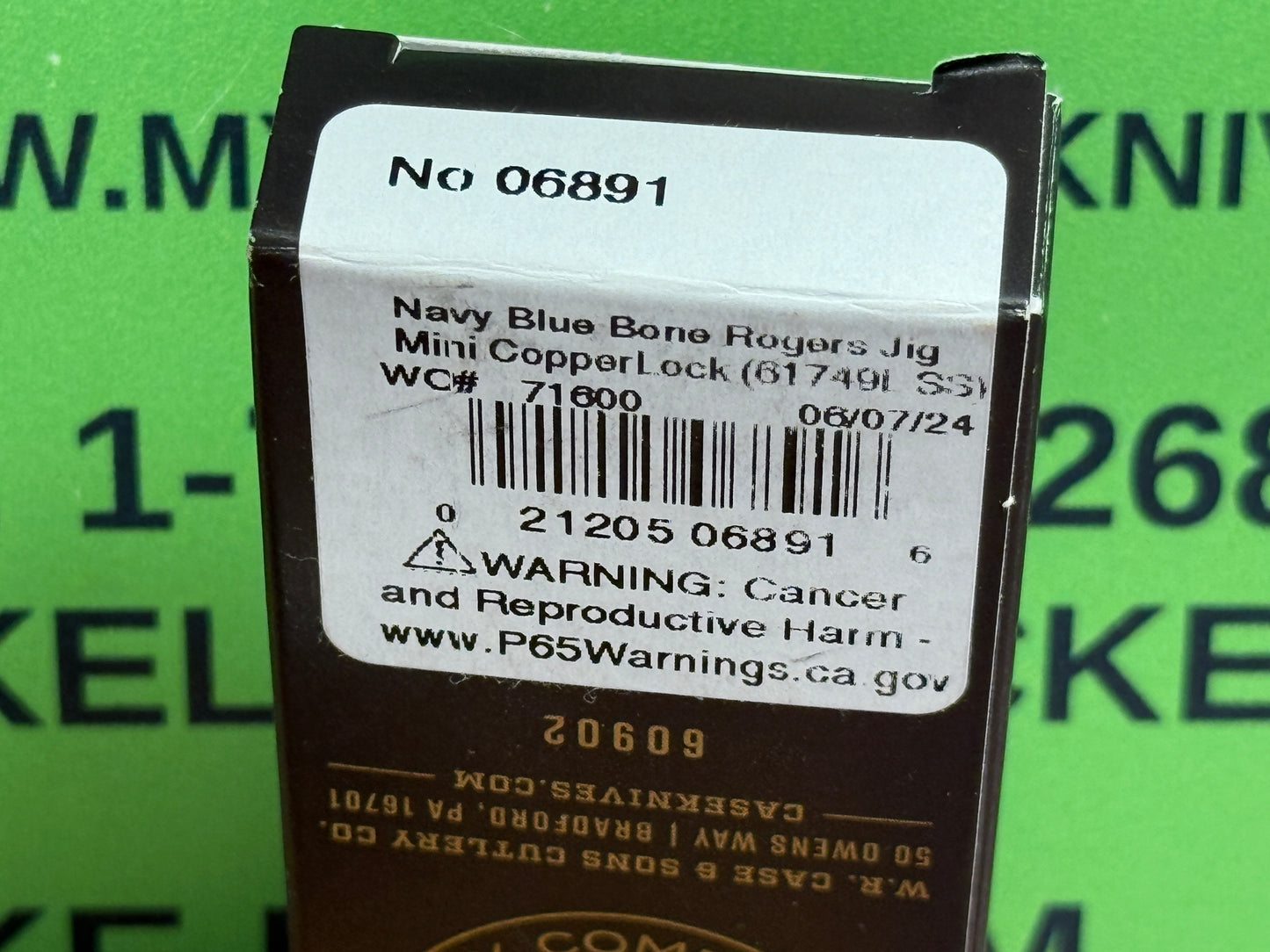 CASE XX USA, W.R. CASE 2024 MINI COPPERLOCK 61749L SS CONVERTED AMERICAN AUTOMATIC D/A CUSTOM AUTOMATIC KNIFE NAVY BLUE BONE ROGERS JIG HANDLES WITH CASE RED SHIELD
