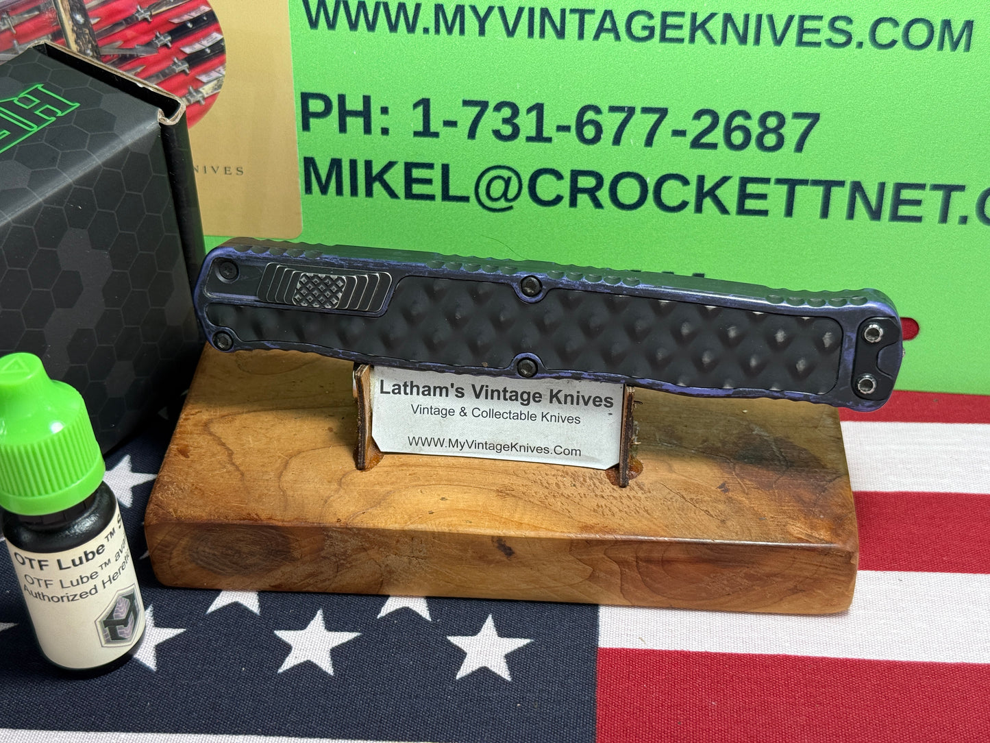 HERETIC KNIVES USA 2023 CLERIC II OTF DOUBLE EDGE H020-14A-BRKPU TACTICAL AUTOMATIC KNIFE BREAKTHROUGH PURPLE BUBBLE HANDLES