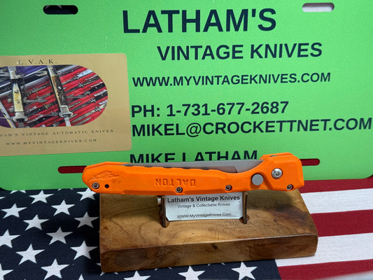 DALTON, ROB USA 1998-2008 SIDE OPENING WASP TACTICAL AUTOMATIC KNIFE ORANGE G-10 HANDLES