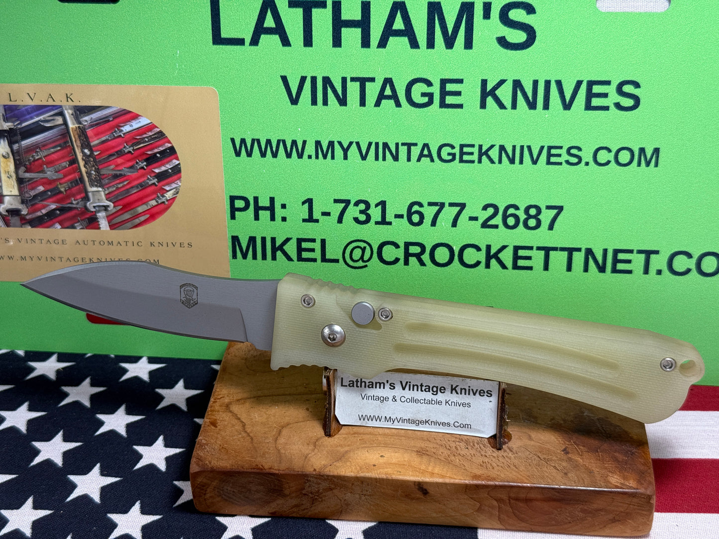 DALTON, ROB USA 1998-2008 SIDE OPENING ROPER TACTICAL AUTOMATIC KNIFE TRANSLUCENT G-10 HANDLES