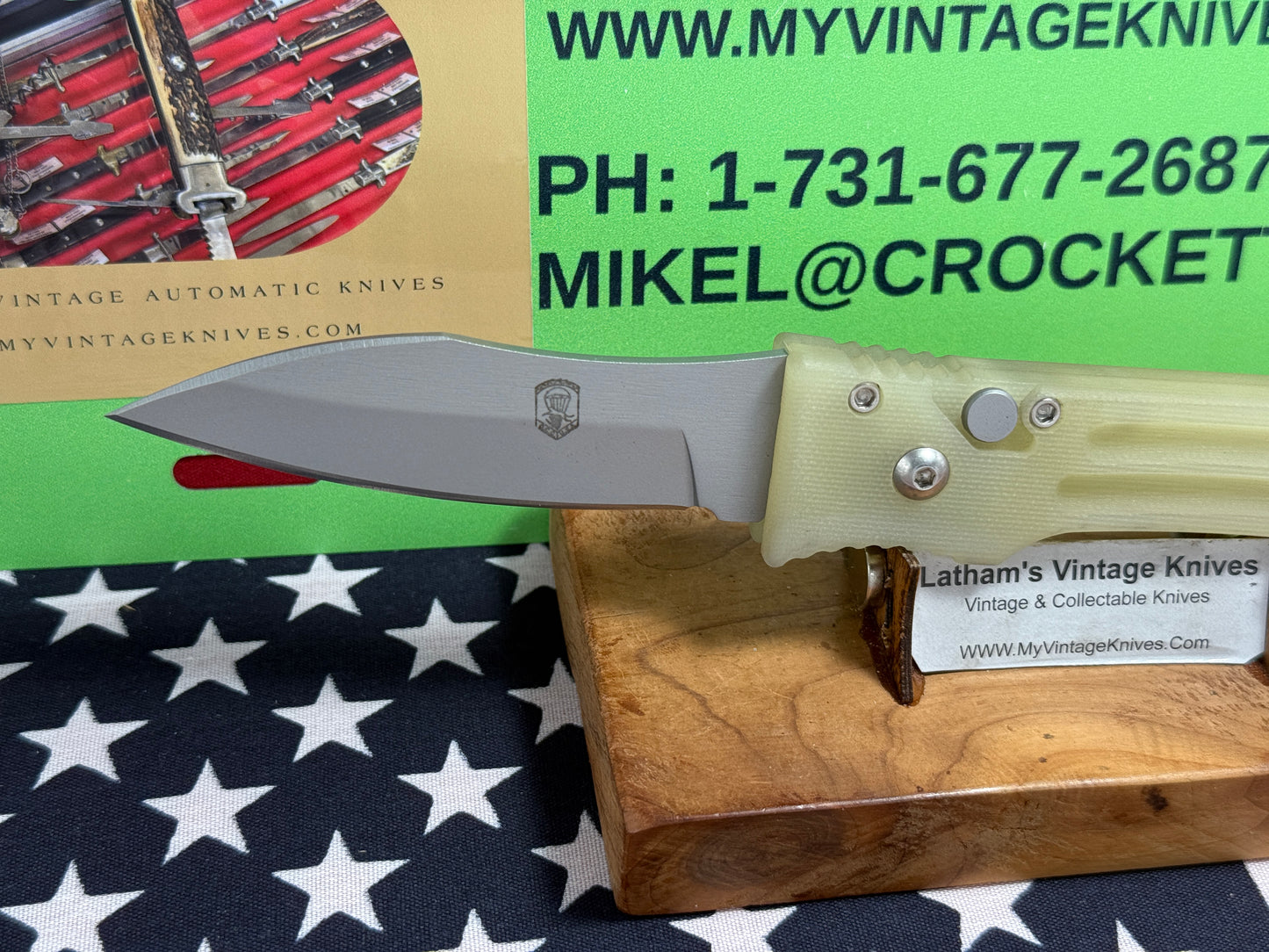 DALTON, ROB USA 1998-2008 SIDE OPENING ROPER TACTICAL AUTOMATIC KNIFE TRANSLUCENT G-10 HANDLES