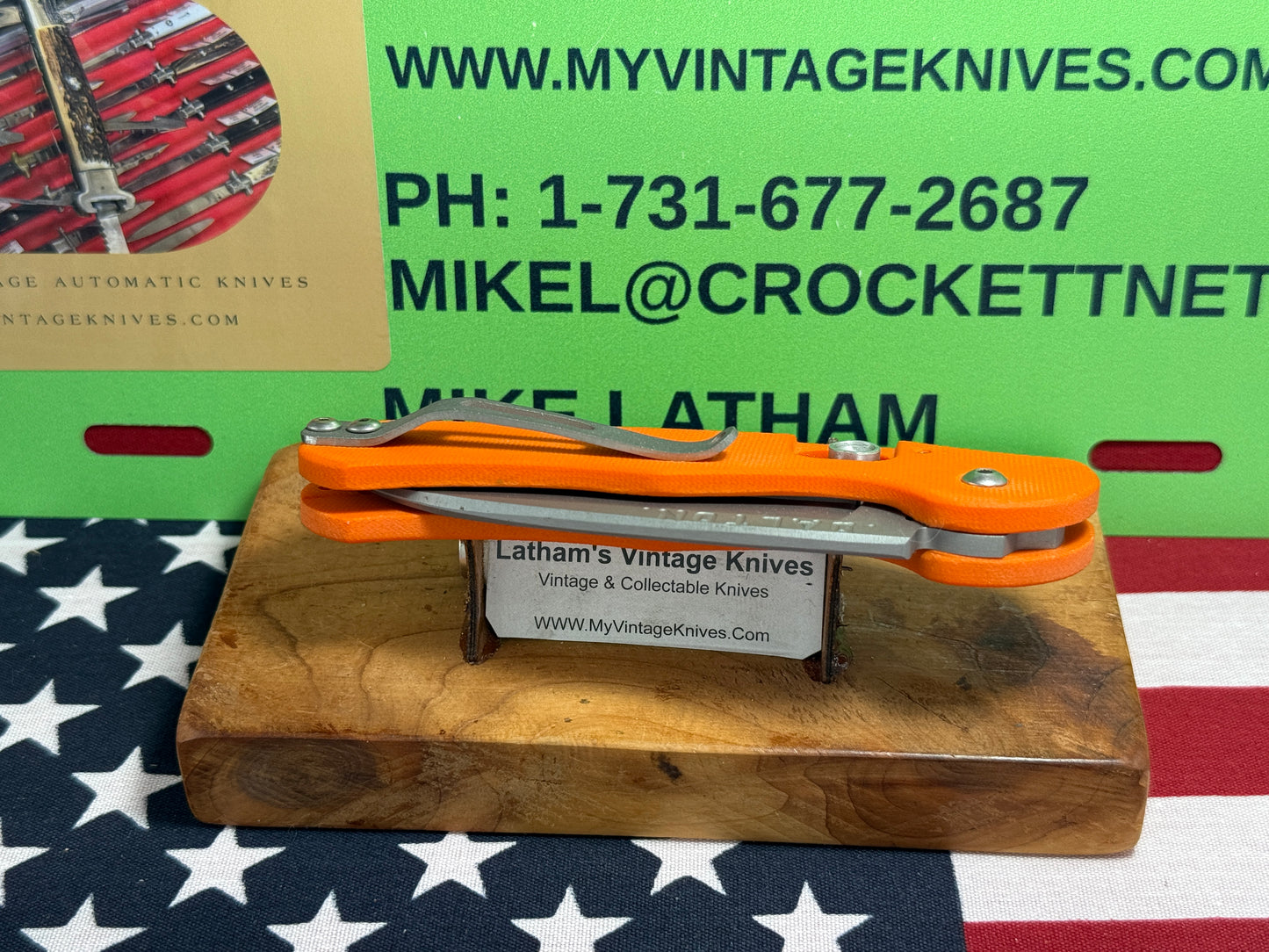 DALTON, ROB USA 1998-2008 SIDE OPENING DRIFTER TACTICAL AUTOMATIC KNIFE ORANGE G-10 HANDLES