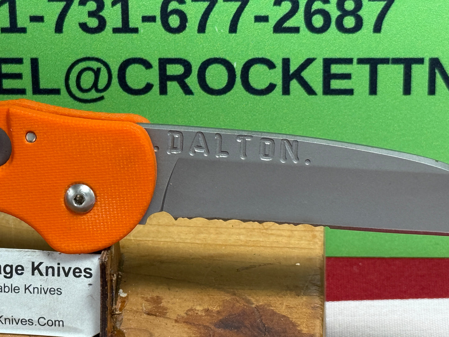 DALTON, ROB USA 1998-2008 SIDE OPENING DRIFTER TACTICAL AUTOMATIC KNIFE ORANGE G-10 HANDLES